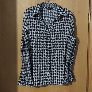 Houndstooth blouse